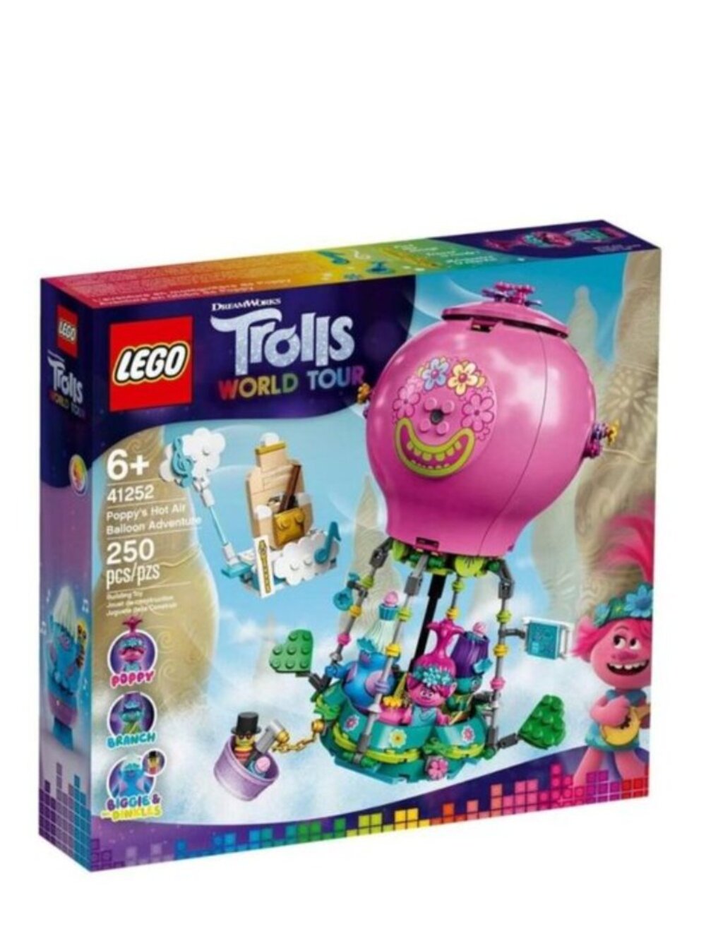 Lego Trolls World Tour Poppy's Hot Air Balloon 41252  Brand New